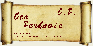 Oto Perković vizit kartica